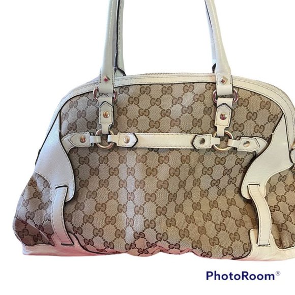 Gucci Monogram Horsebit NailBoston Off White - Picture 5 of 13